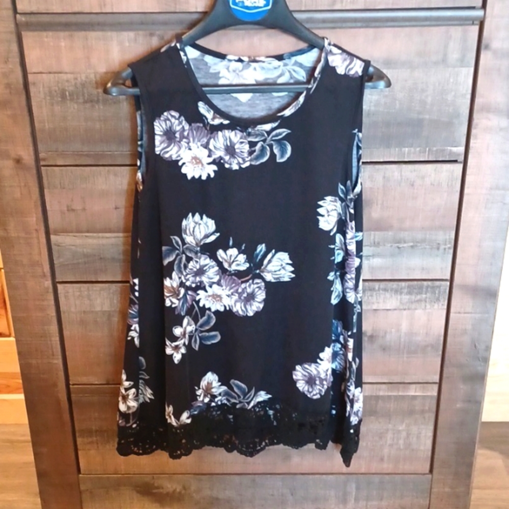 Black lace tunic